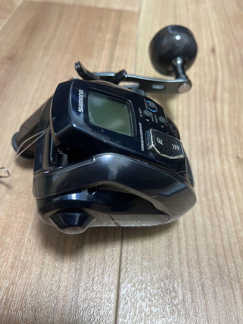 美品】シマノ フォースマスター 800 夢屋アルミラウンドハンドル