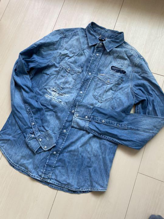 新品 ディーゼル デニムシャツ 長袖シャツ xMGjc-m45053813992 大きいサイズ DIESEL 定番超特価