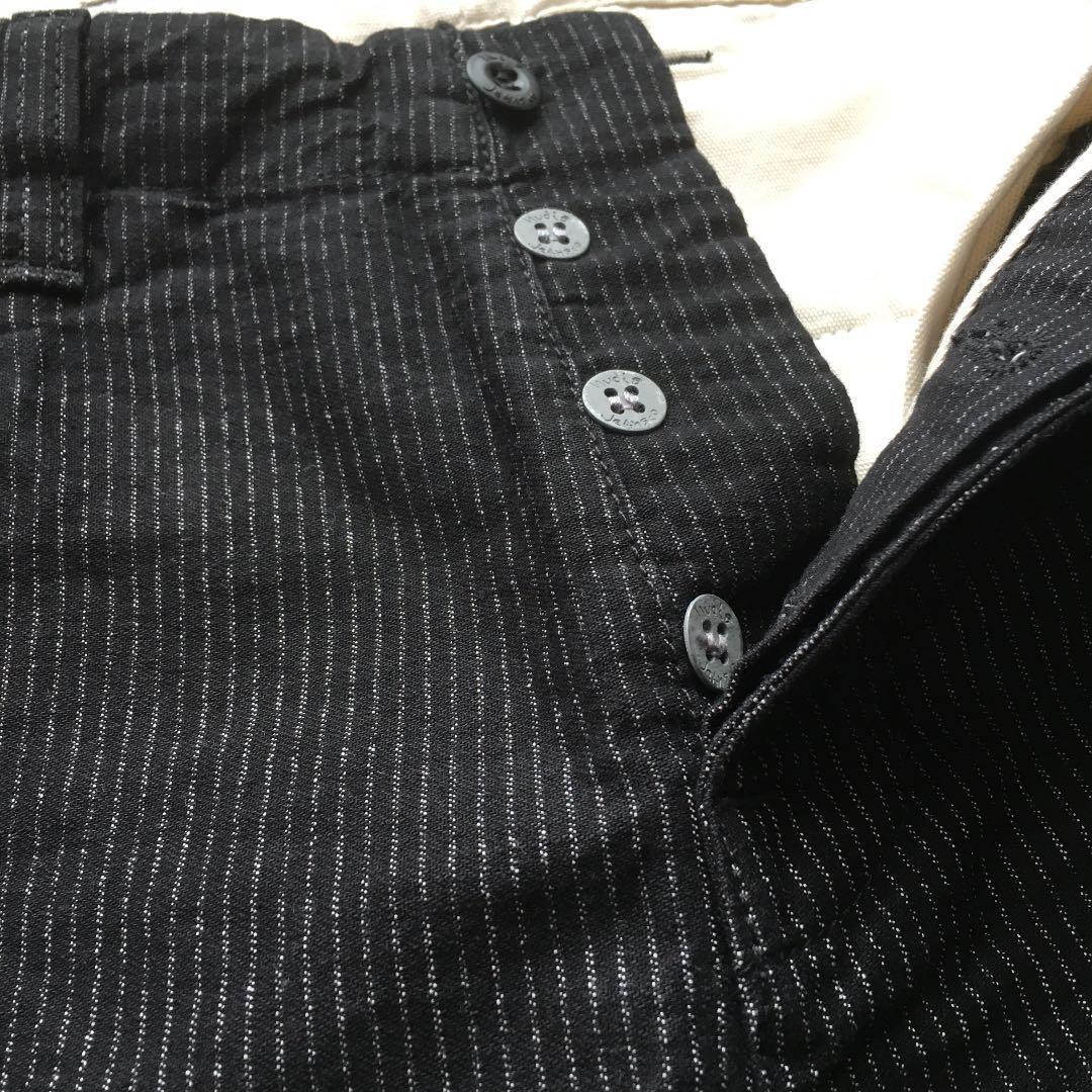 割引 綿100 Jeans Nudie ブラックストライプ パンツ
