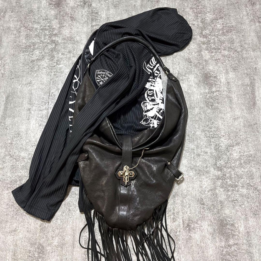 y2k grunge leather ワンショルダー bag スタッズ