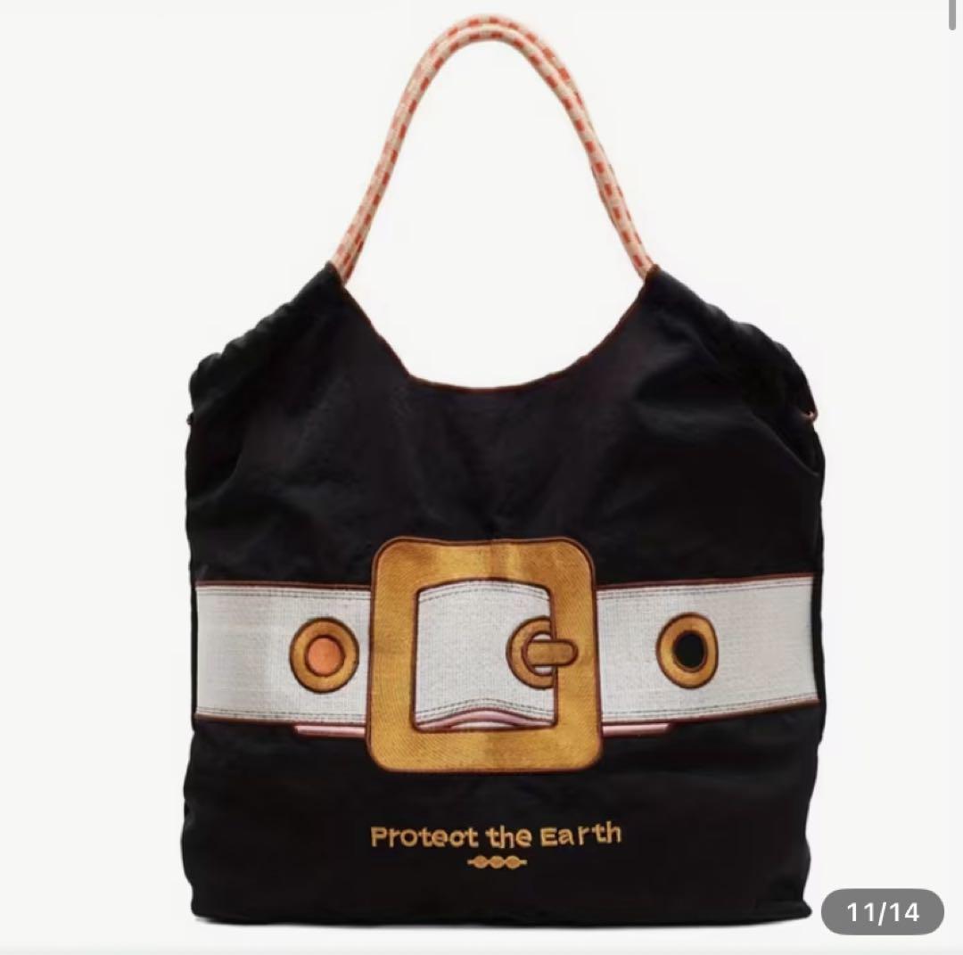 ベルトデザイン Protect the Earth エコバッグ ショルダー新品