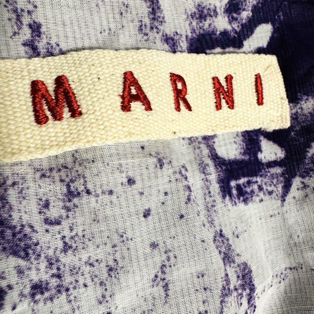 MARNI マルニ シルク ノースリーブ チュニック ブラウス 紫