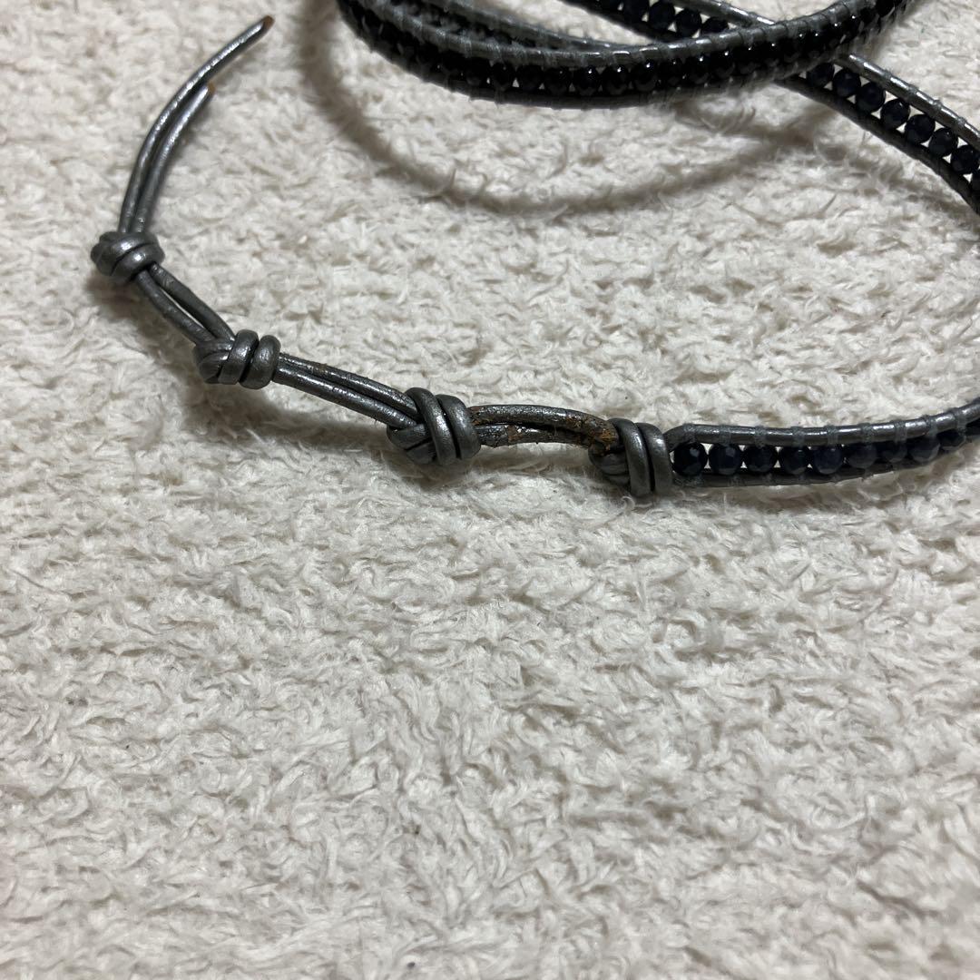 チャンルー CHAN LUU レザー ブレスレット シルバー 銀 - メルカリ