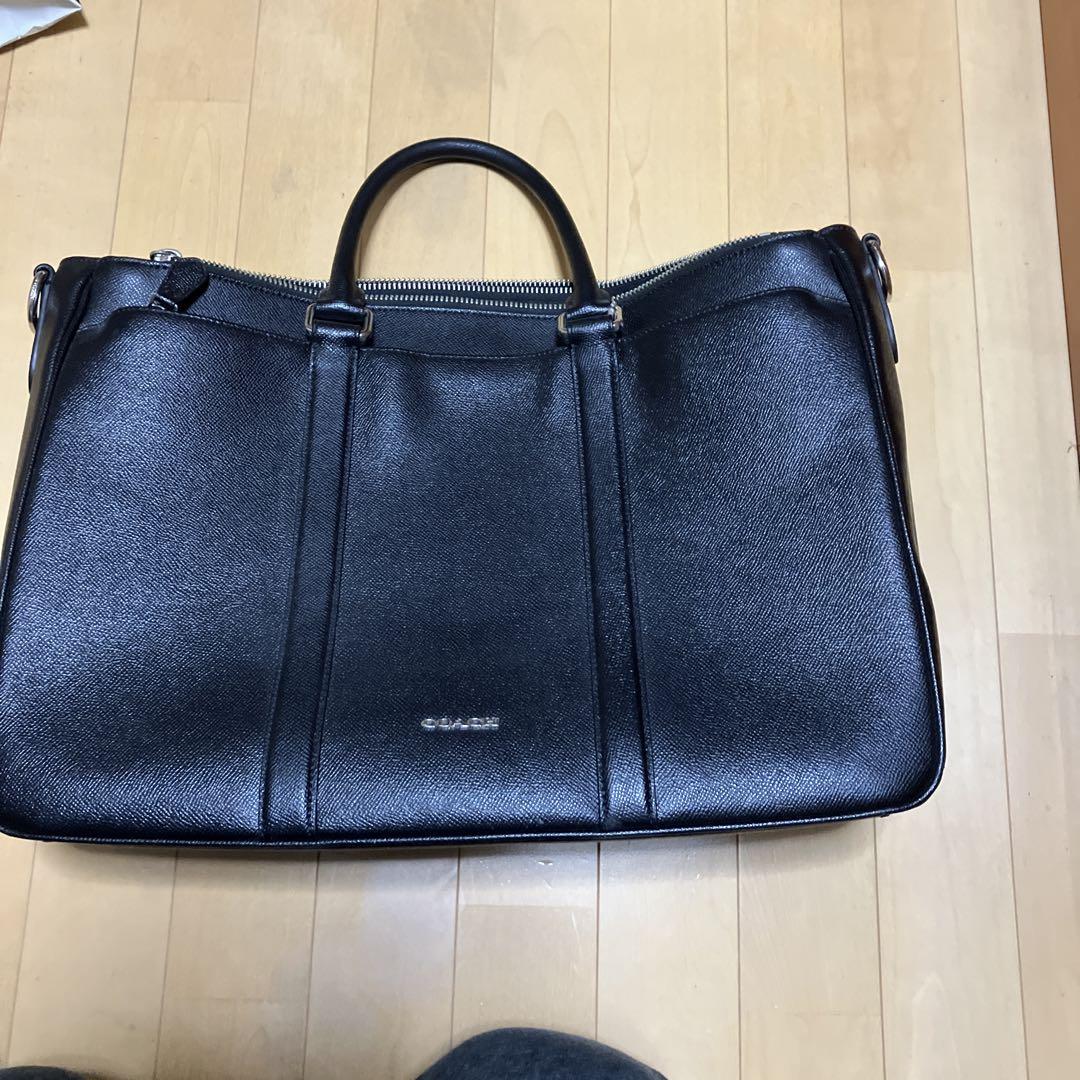 COACH ビジネスバッグ ブラックレザー