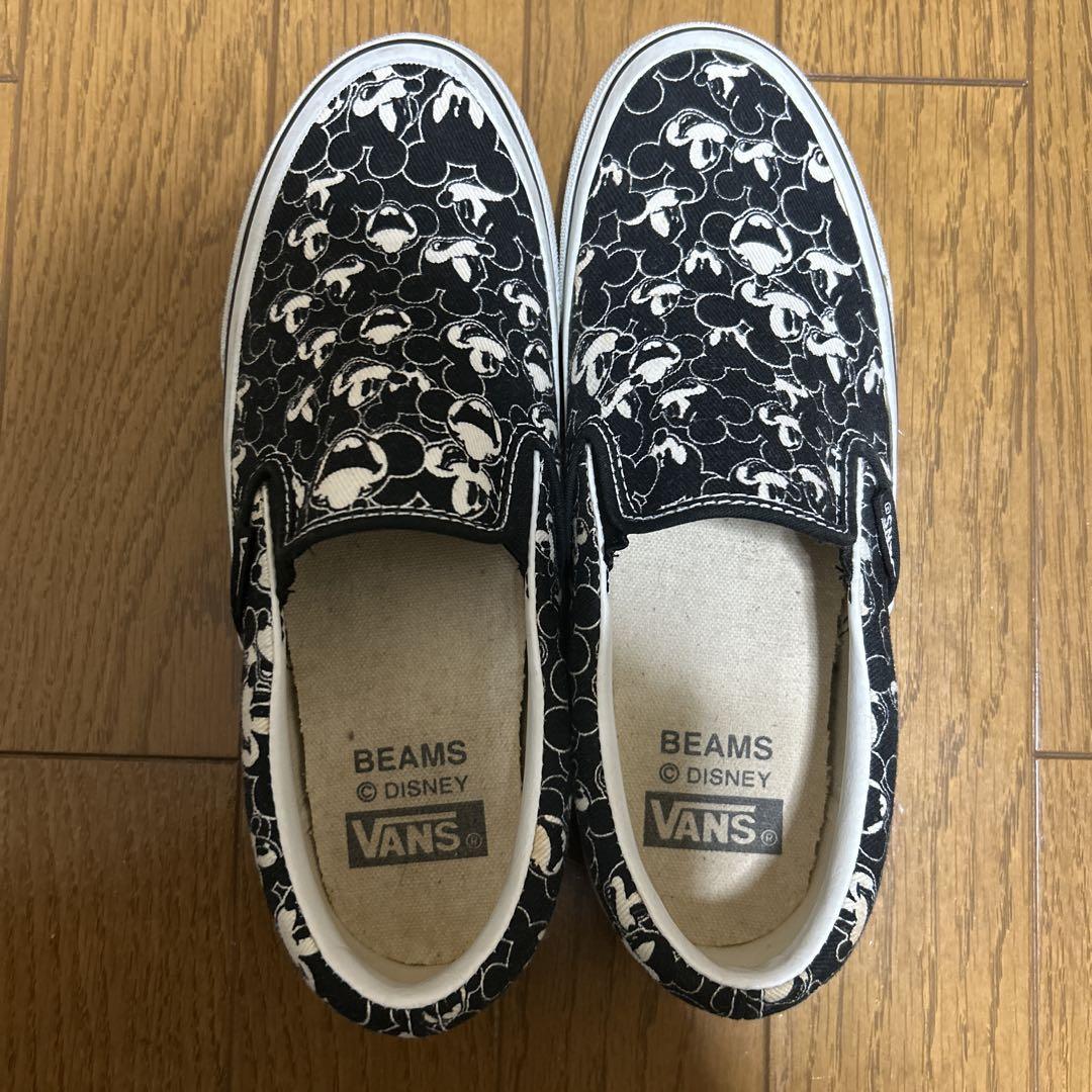 ビームス×ディズニー×バンズ　ミッキー　スリッポン　スニーカー