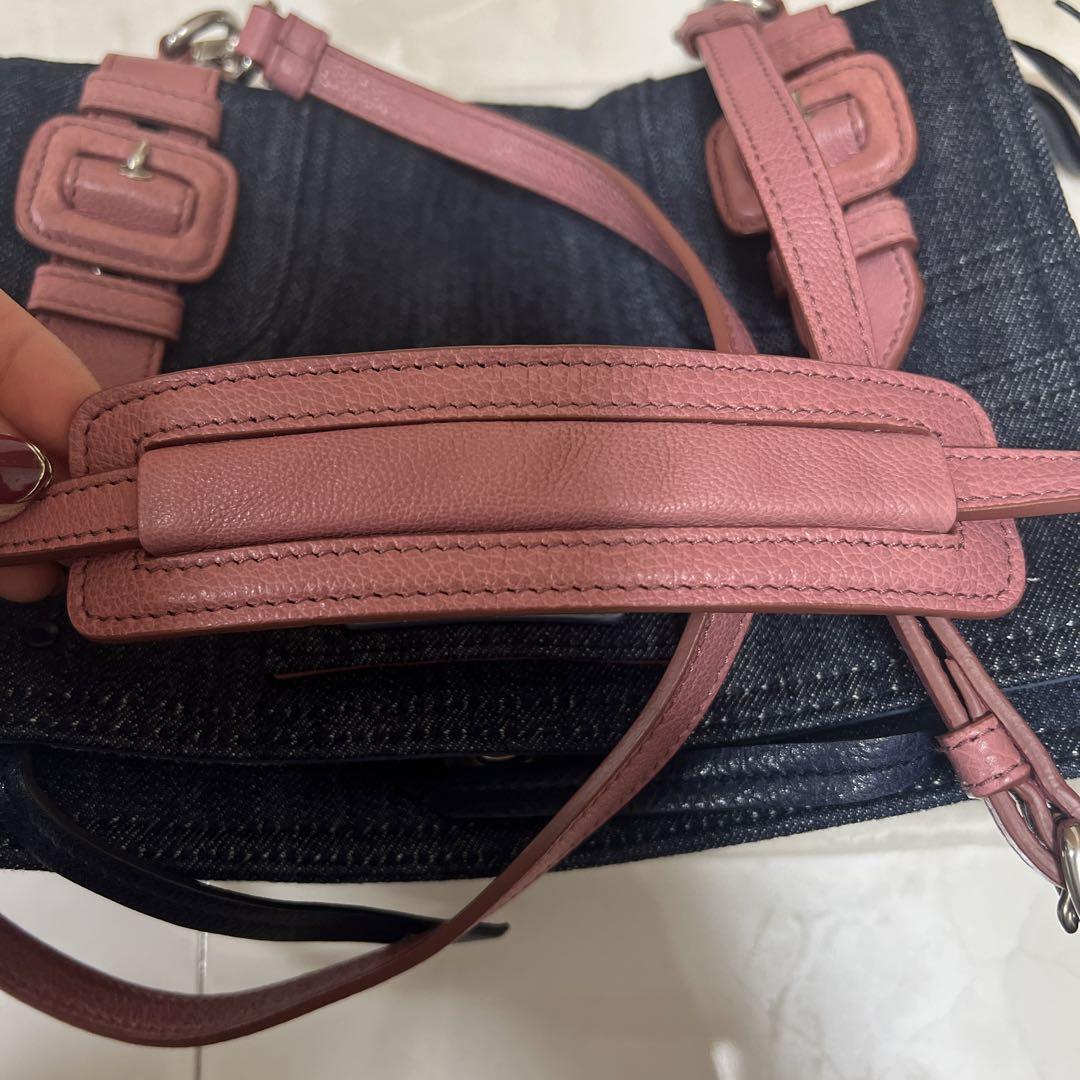 PRADA デニムショルダーバッグ