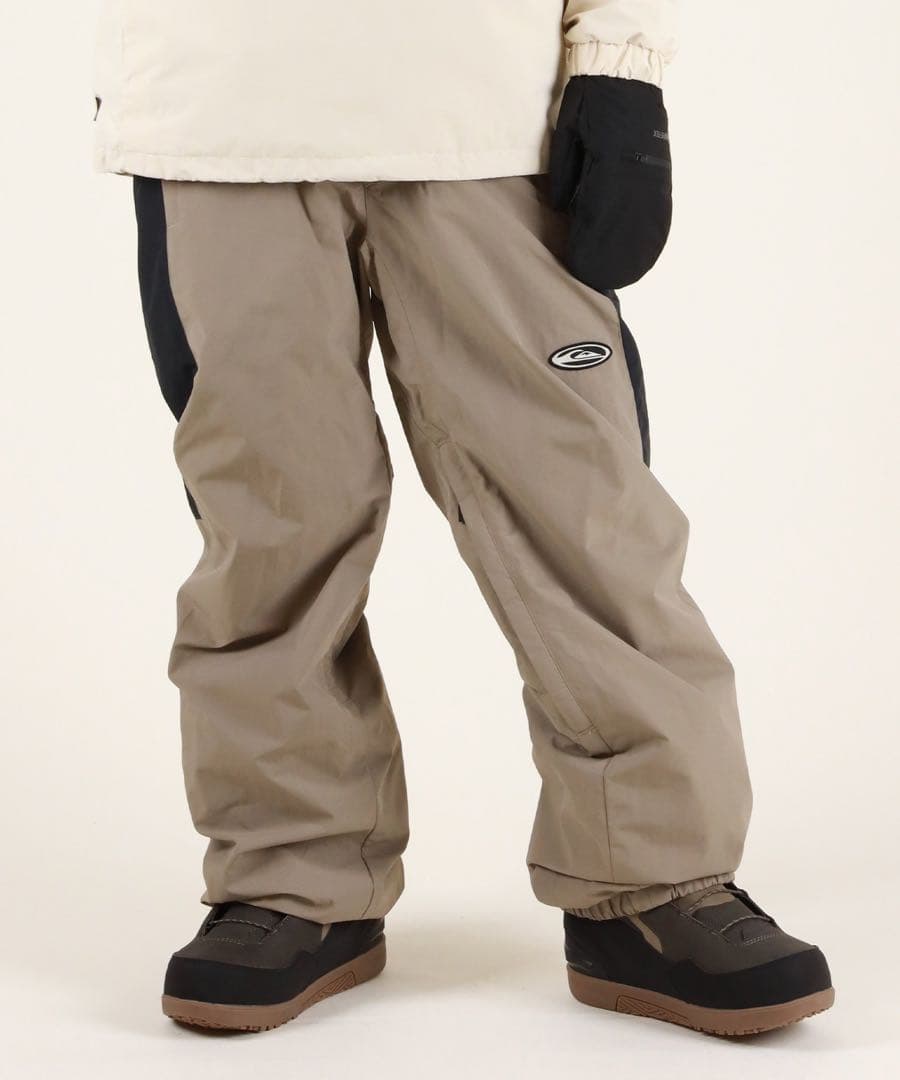 25 26 QUIKSILVER スノーボードパンツ ベージュ SS QUIKSILVER