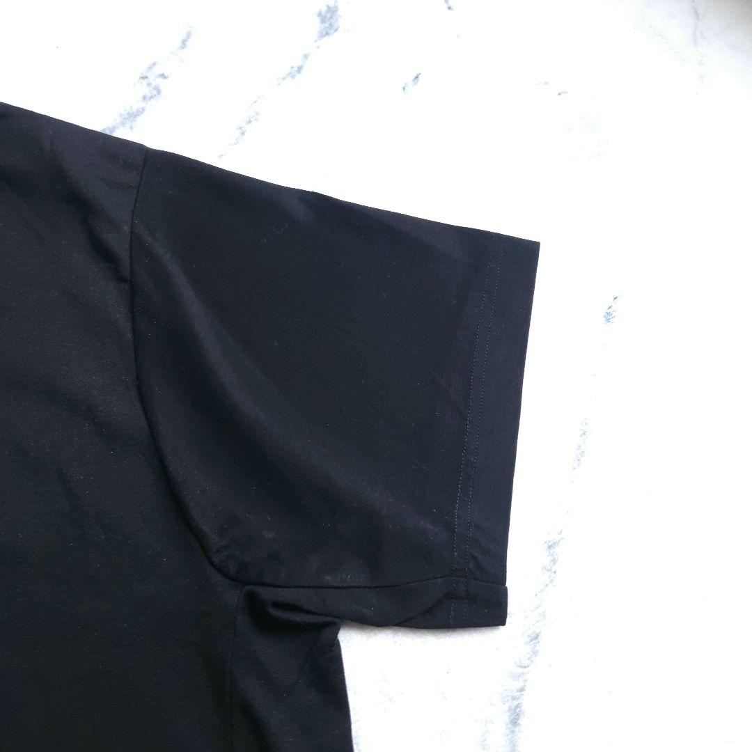 マメクロゴウチ 半袖 Tシャツ 花柄刺繍 オーバーサイズ L相当 黒 極美品