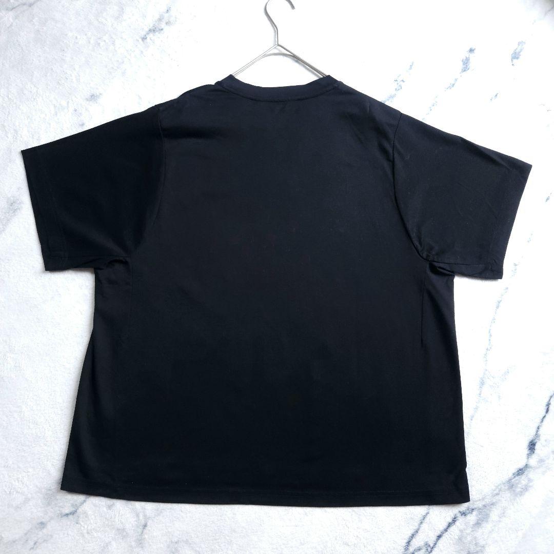 マメクロゴウチ 半袖 Tシャツ 花柄刺繍 オーバーサイズ L相当 黒 極美品