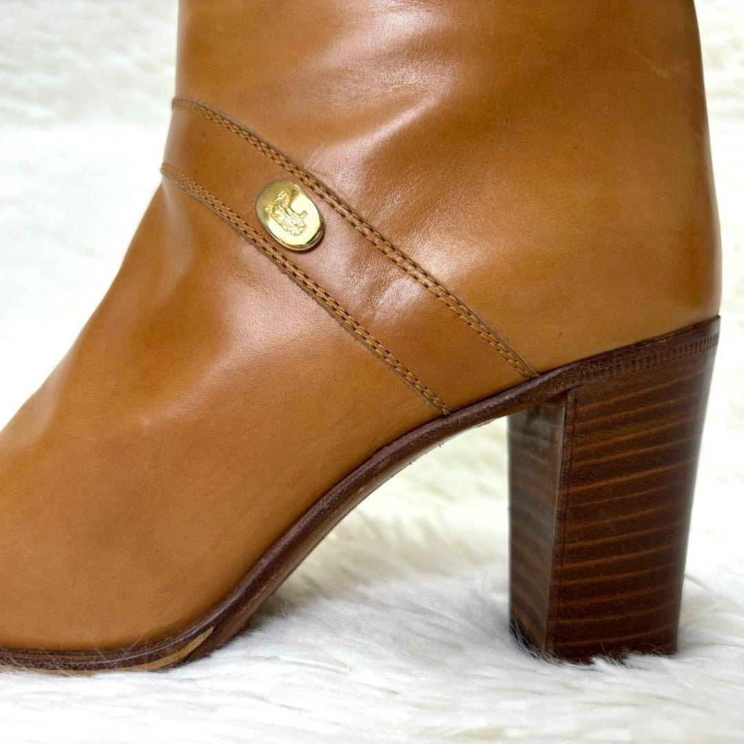 CELINE 馬車金具　レザー　ロングブーツ 23.5cm ブラウン