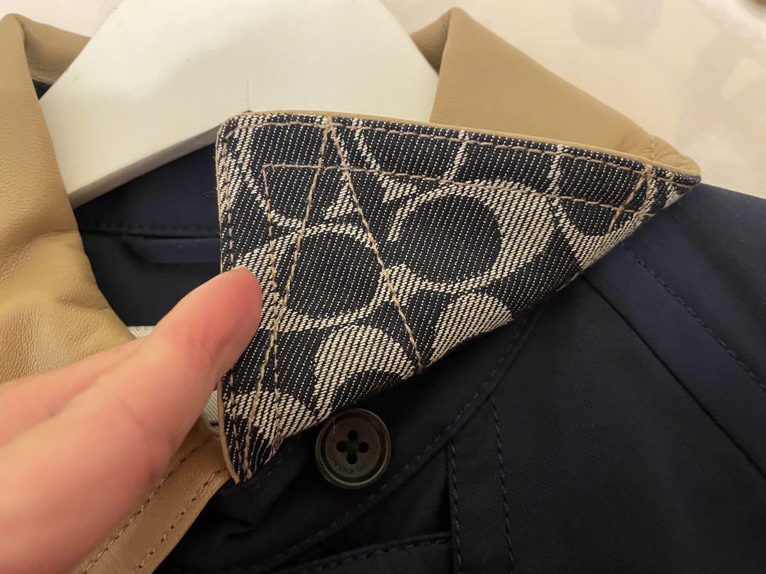 【COACH 】ネイビー トレンチコート ウエストベルト付き