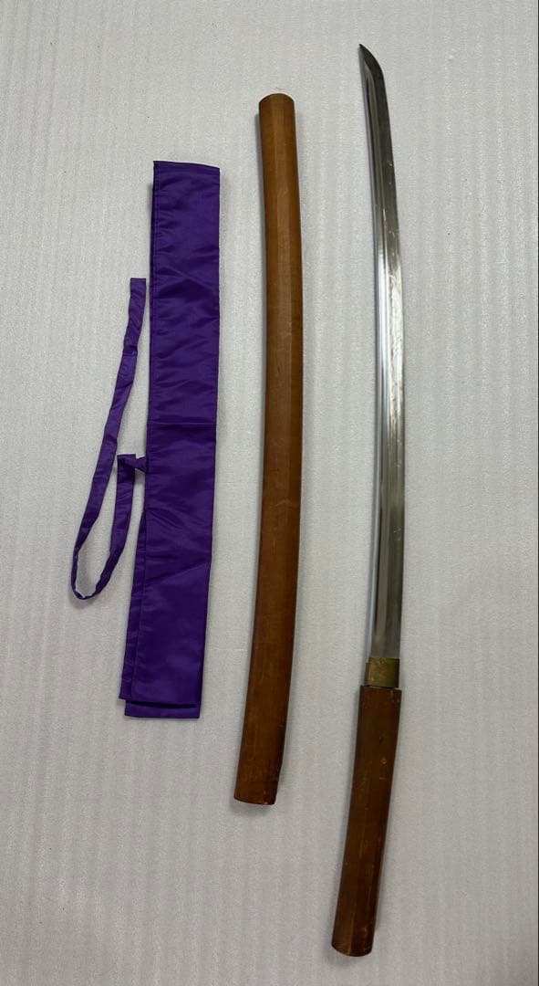 居合刀 白鞘 鞘付き長さ106cm 鞘抜き重さ約1174g 刀袋付き11J傷や汚れあり