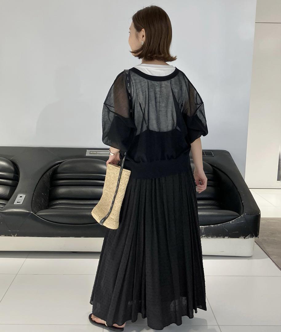 SLOBE IENA エアリーギャザーキャミワンピースセット ドット