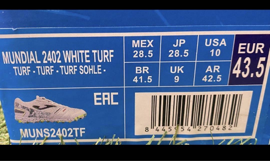 シューズ joma / MUNDIAL 2402 WHITE TURF (28.5)