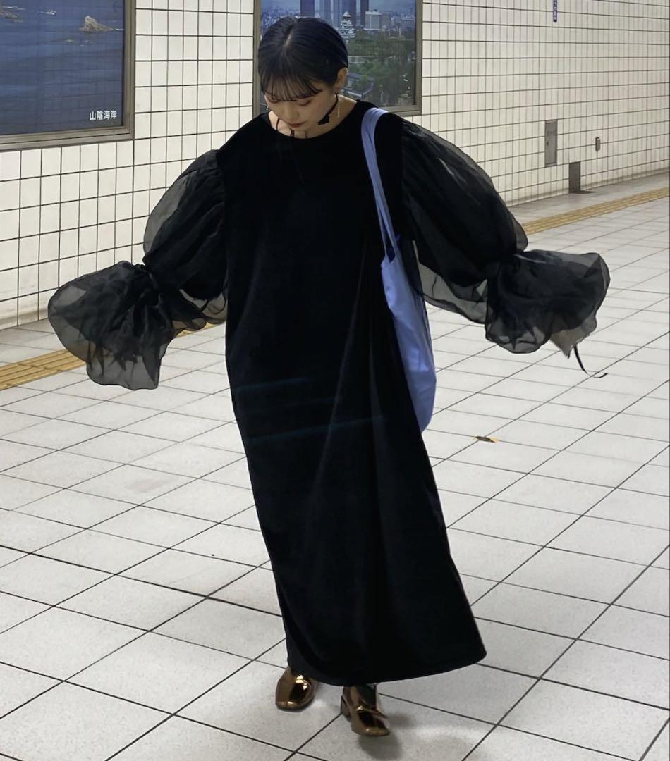 SANSeLF【 サンセルフ 】 シースルーボリュームパフドレス