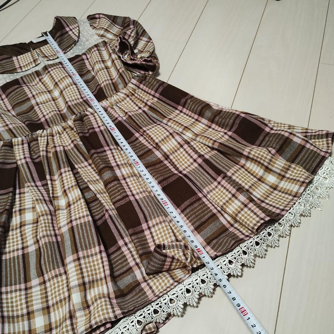 リズリサ チェックワンピース フェアリー Y2K 平成 00s ガーリー 量産