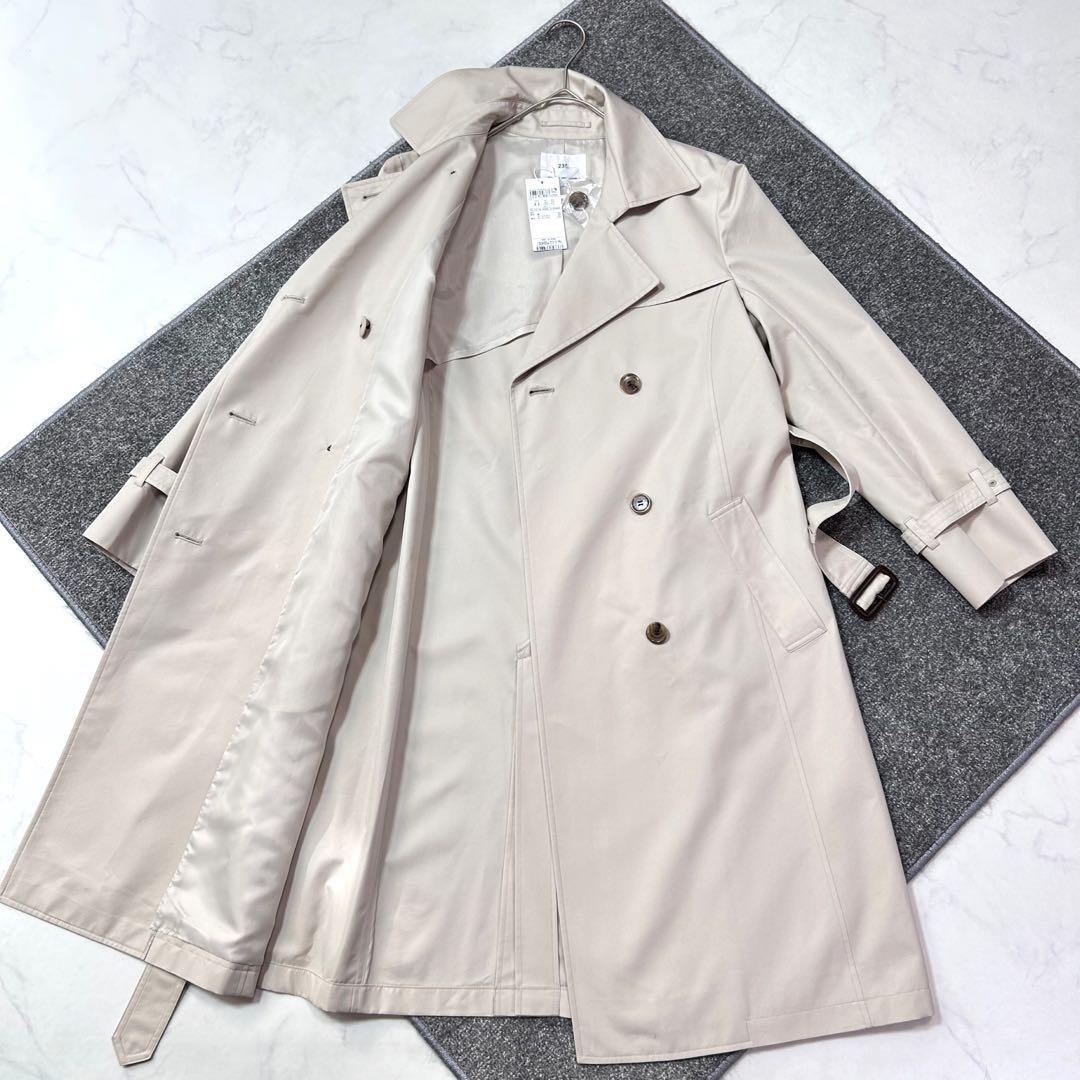 新品タグ付き 23区 コットンエステルギャバジン ロング トレンチコート 38