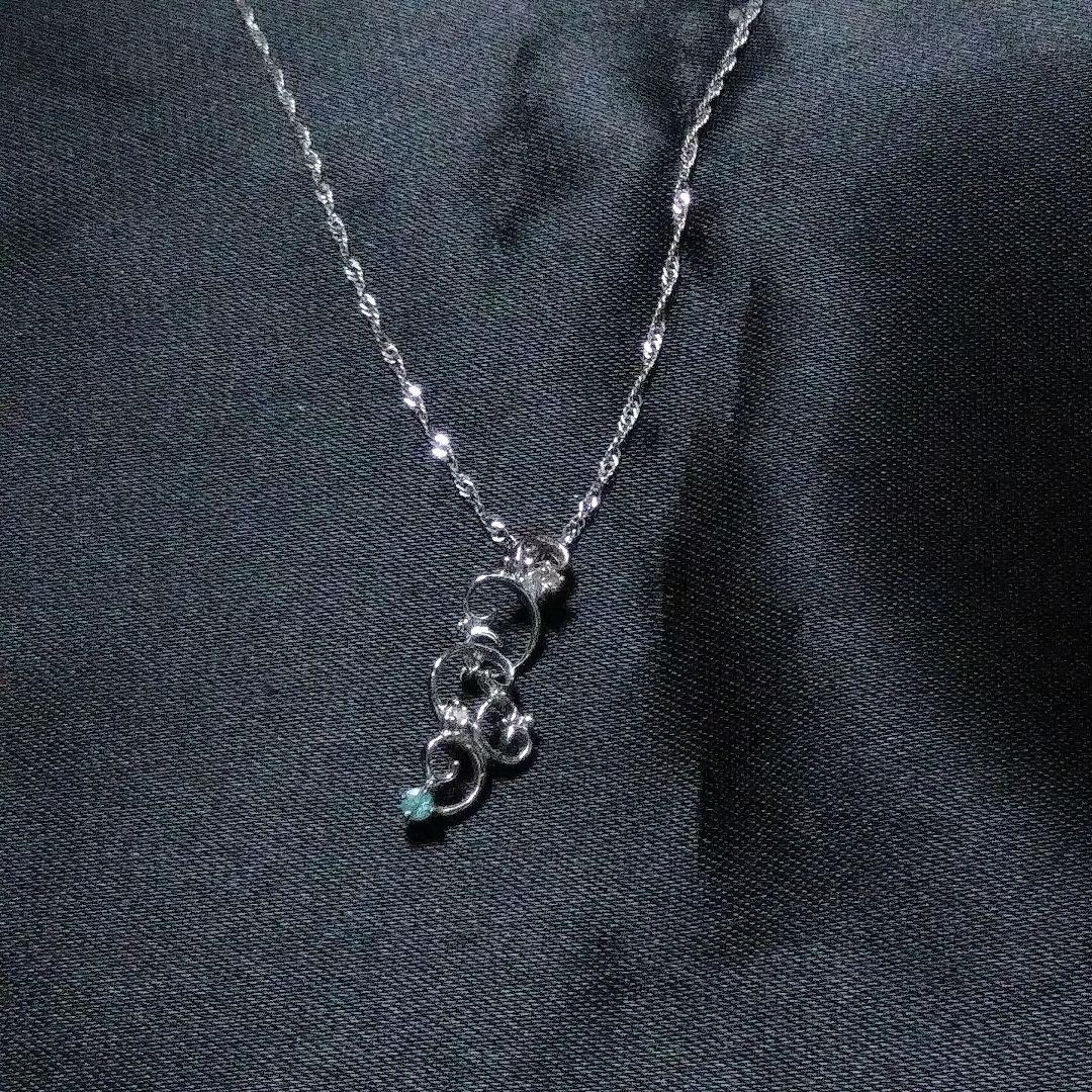 K18WG パライバトルマリンとダイヤモンド ネックレス | nalans.com