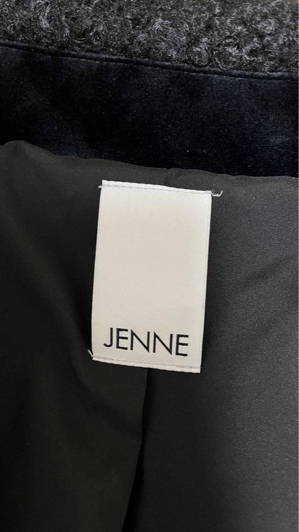 美品  JENNE プードルケープコート 黒  ジェンヌ S