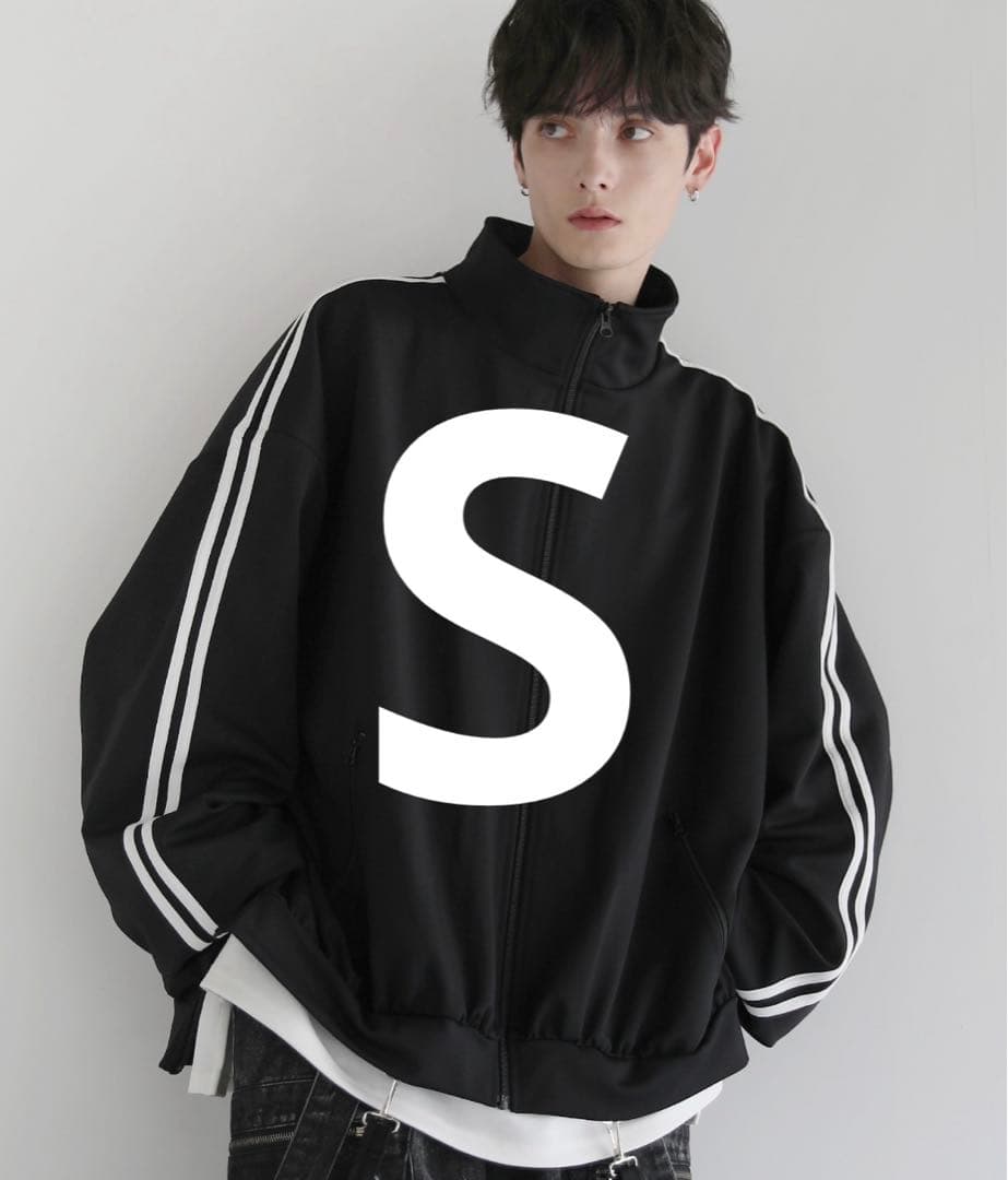 LILL ルーズシルエットバルーンスリーブフェイクサスペンダートラックジャケットジャケット・アウター