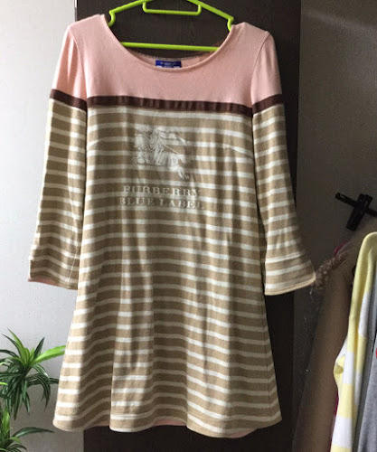 BURBERRY BLUE LABEL 無地 ひざ丈ワンピース BURBERRY BLUE LABEL 無地 ひざ丈ワンピース