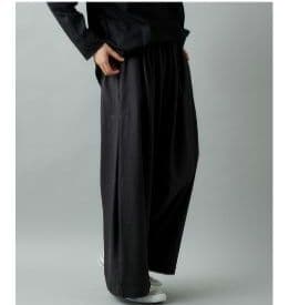 新品タグ付き　ピュアルセシン　サイドタックワイドパンツ　イージーパンツ　ブラック