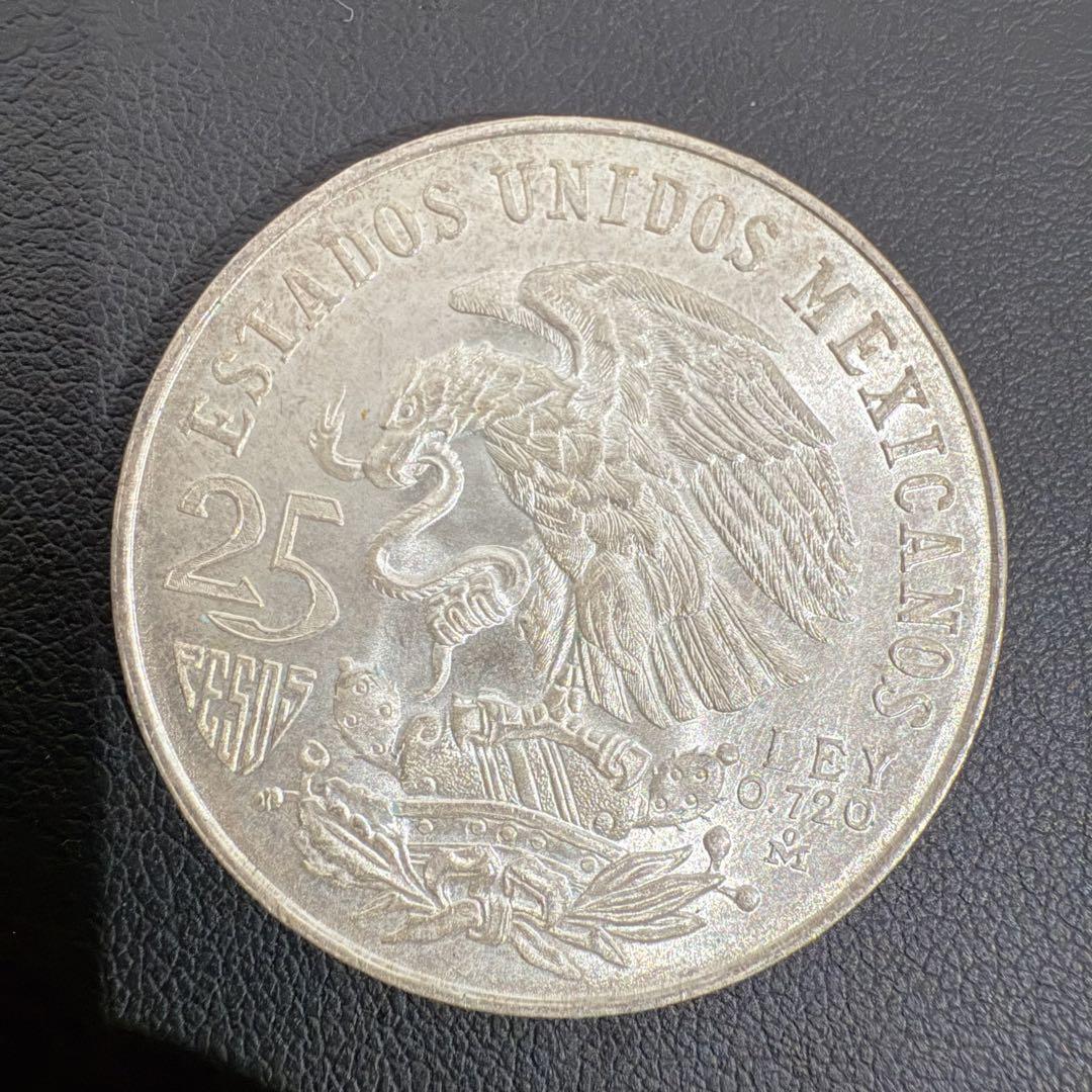 ●メキシコ MEXICO オリンピック 1968年 25ペソ 記念銀貨2枚セット メキシコ銀貨オリンピック 25ペソ銀貨2枚1968年本物