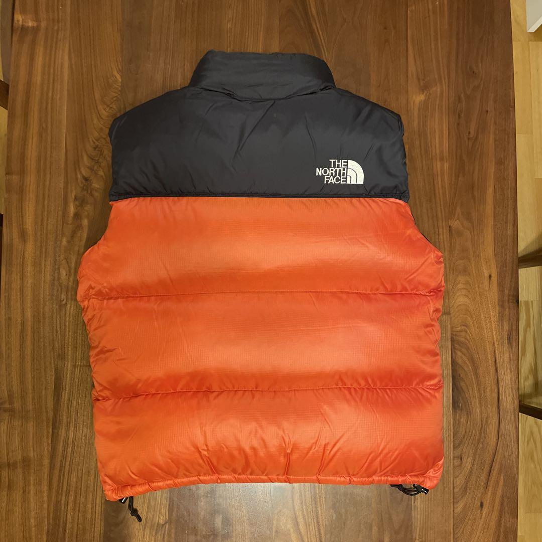 THE NORTH FACE ダウンベスト オレンジ×ブラック