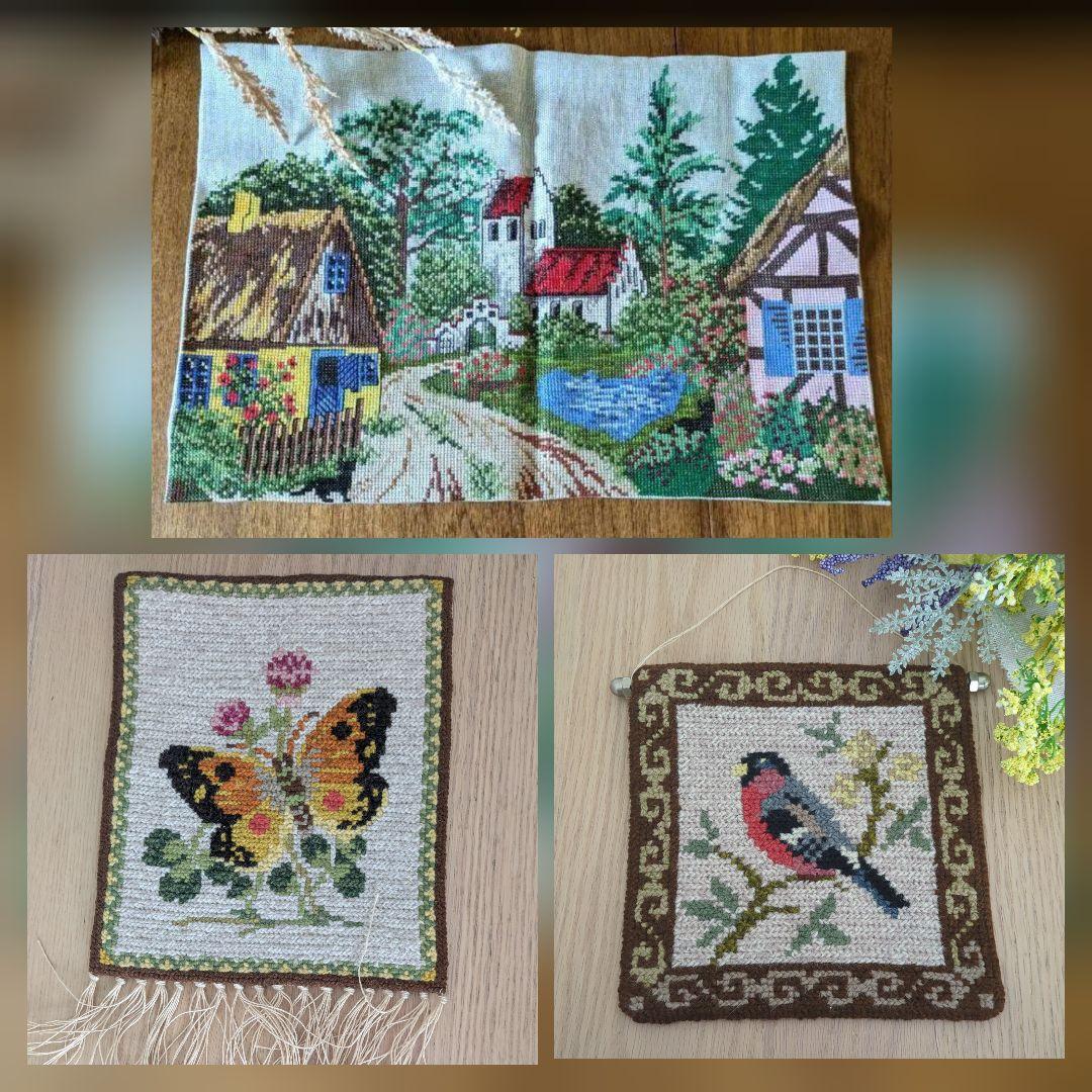 最新最全のをすべて ヴィンテージ 北欧 ツヴィスト刺繍 セット タペストリー その他