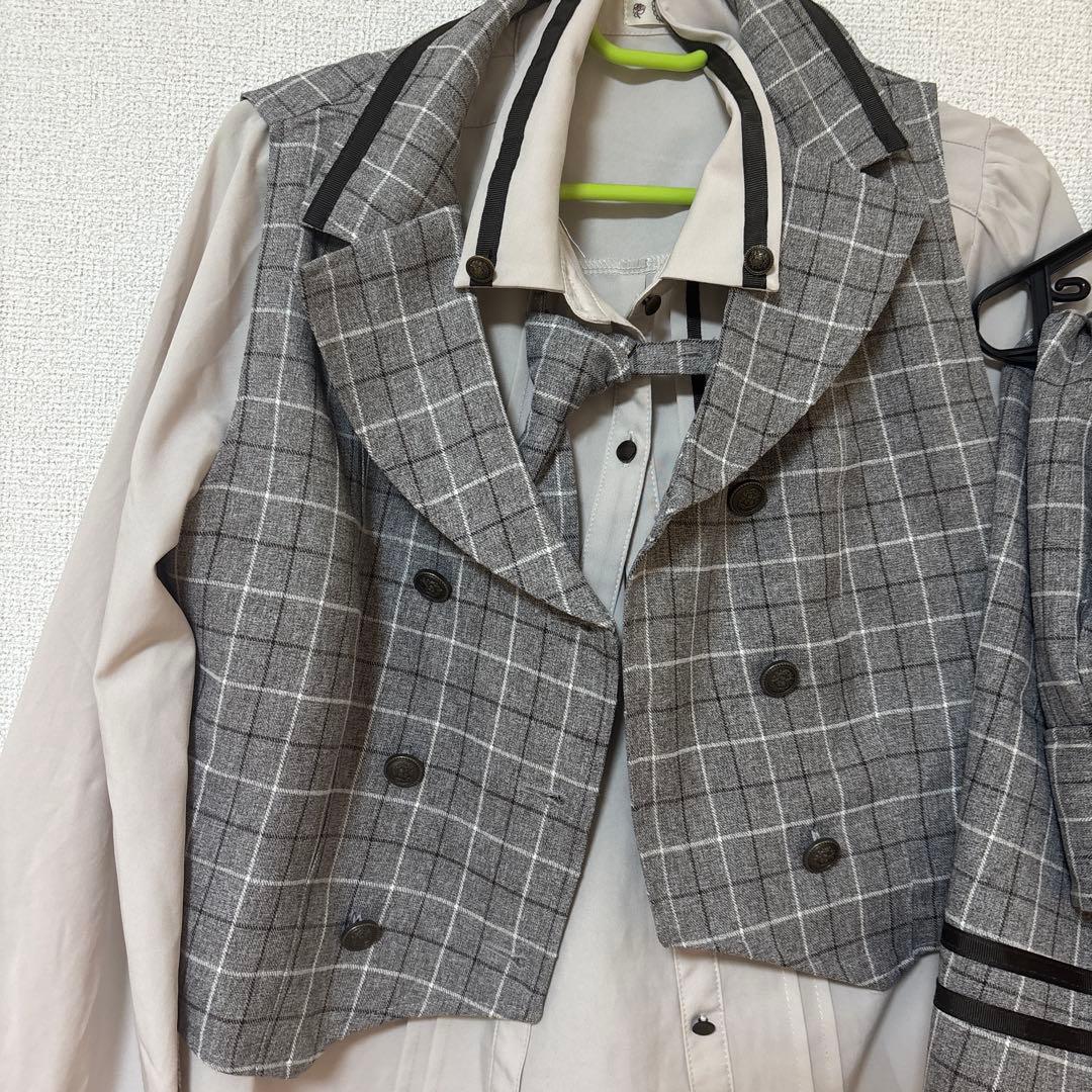 axes femme ベスト ブラウス スカート　制服風　セットアップ3点セット