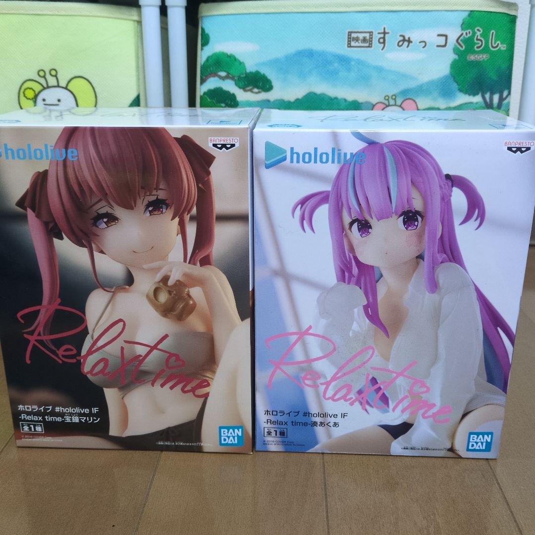 ホロライブ リラックスタイム 美少女フィギュア 湊あくあ 宝鐘マリン 2点セット ホロライブ リラックスタイム 宝鐘マリン 湊あくあ フィギュアセット