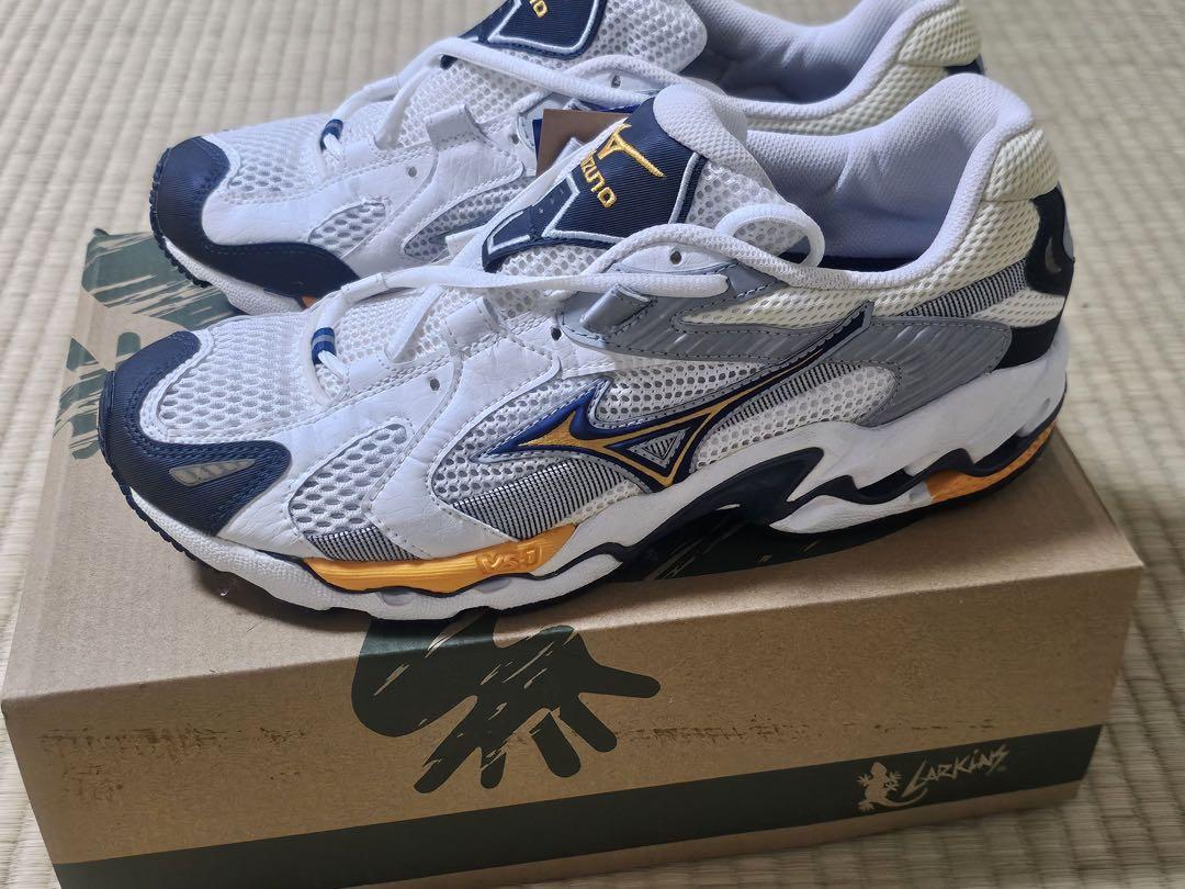 Mizuno バレーボールシューズ ホワイト/ネイビー/オレンジ28.5