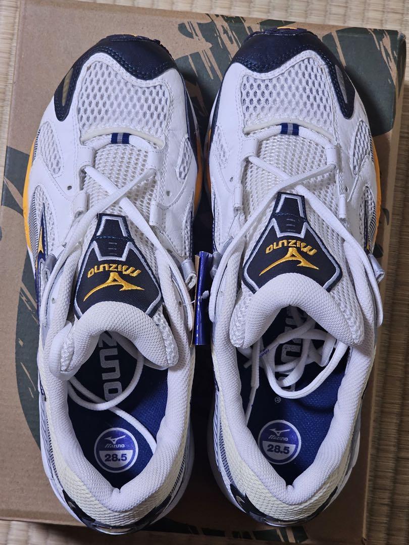 Mizuno バレーボールシューズ ホワイト/ネイビー/オレンジ28.5
