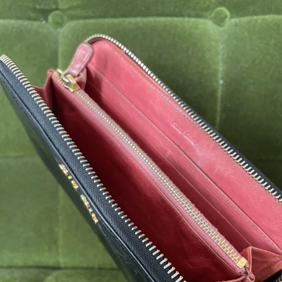 miu miu バイカラー レザー長財布 - メルカリ