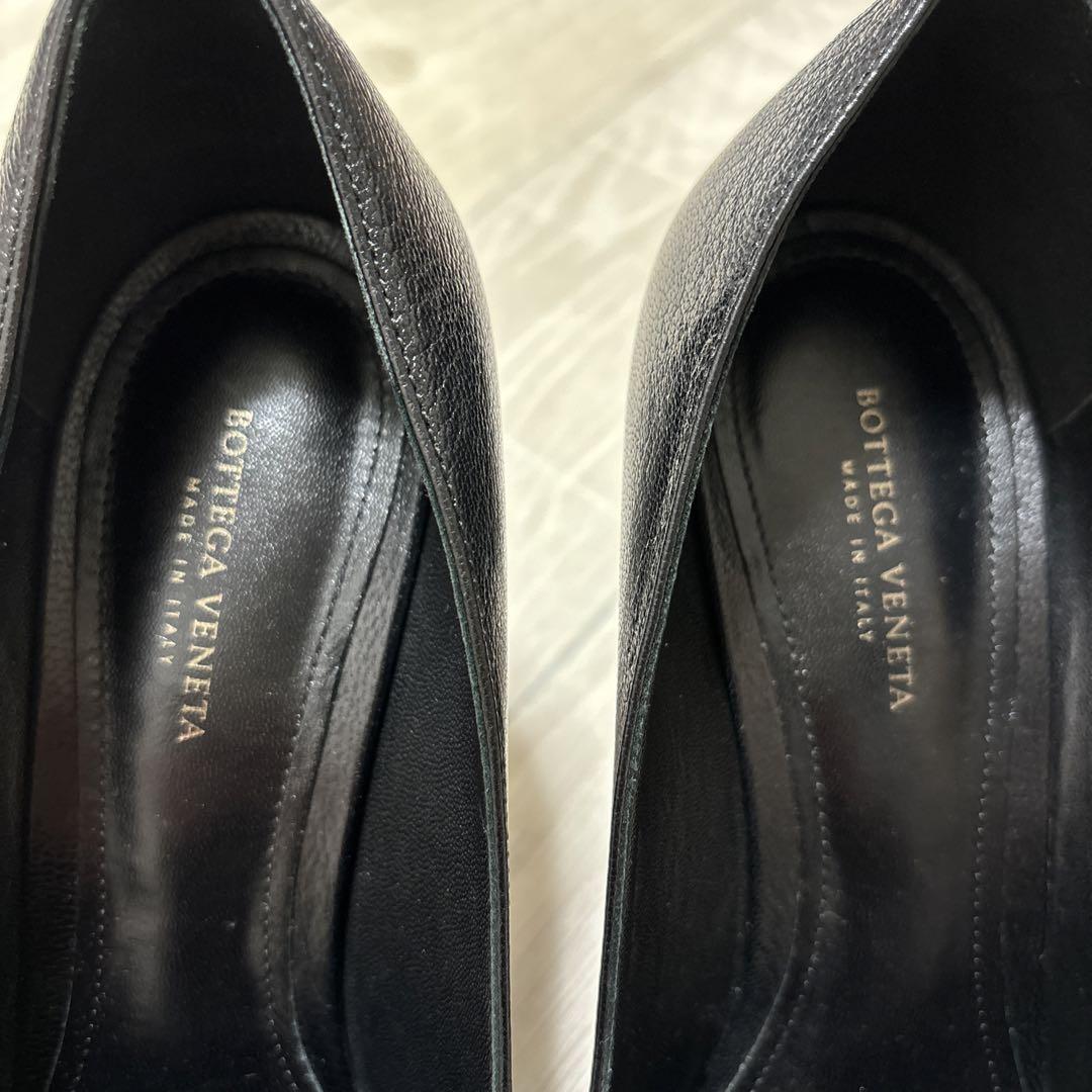 BOTTEGA VENETA パンプス 黒 美品 リボン ハイヒール 画像3