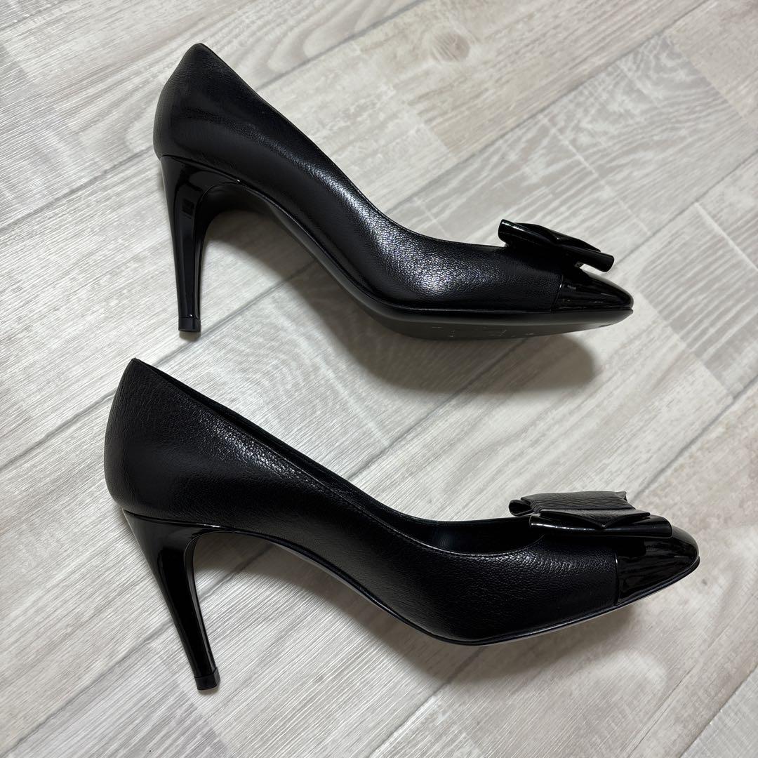 BOTTEGA VENETA パンプス 黒 美品 リボン ハイヒール 画像5