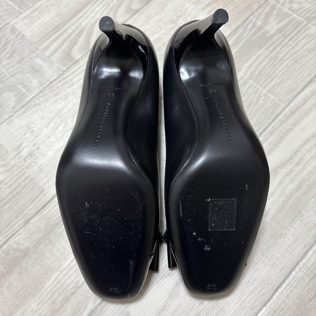 BOTTEGA VENETA パンプス 黒 美品 リボン ハイヒール 画像7