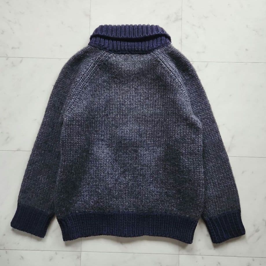 美品 MHL. カウチンニット 厚手 ショールカラー ウール100% グレー 美品 MHL. カウチンニット 厚手 ショールカラー ウール100% グレー