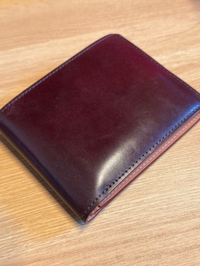 GANZO コードバン 二つ折り財布 ブラウンganzo