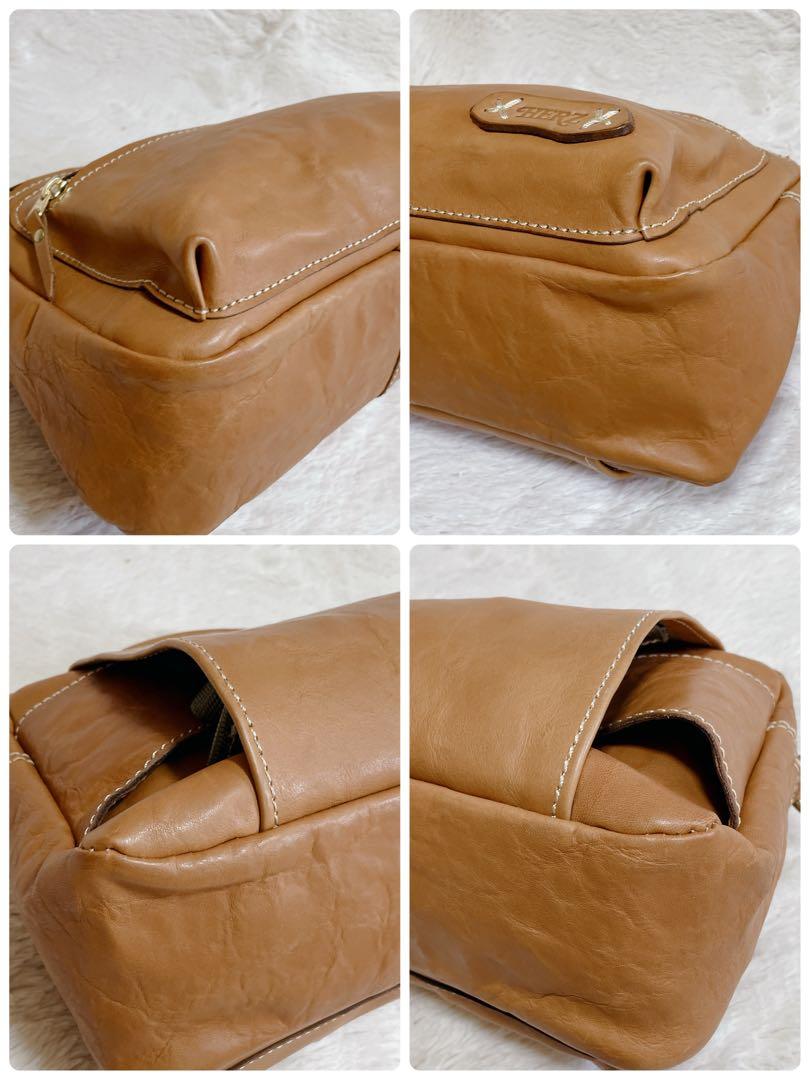 美品 HERZ ヘルツ 多機能 2way ショルダーバッグ オールレザー 本革