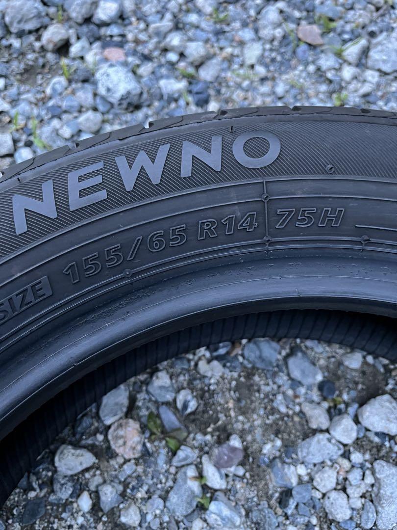 送料込み155/65r14ブリヂストンNEWNO4本セットバリ山