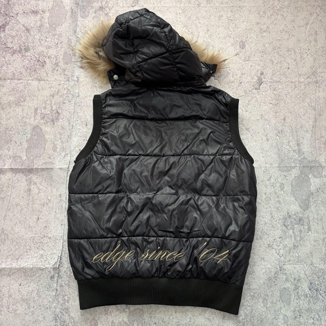 ジャケット・アウター archive grunge fur down vest BLK y2k