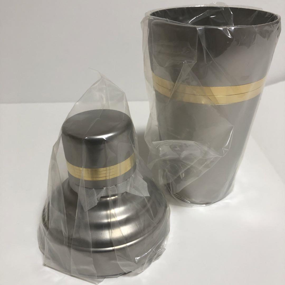ユキワ製シェーカー&メジャーカップセット＋ストレーナー付き　新品未使用品