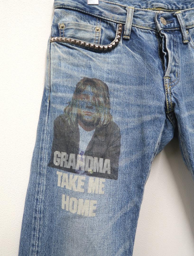 セール2022 HYSTERIC GLAMOUR 10SS Kurt Cobain デニムパンツ LlHzW-m45130208972 限定SALE品質保証