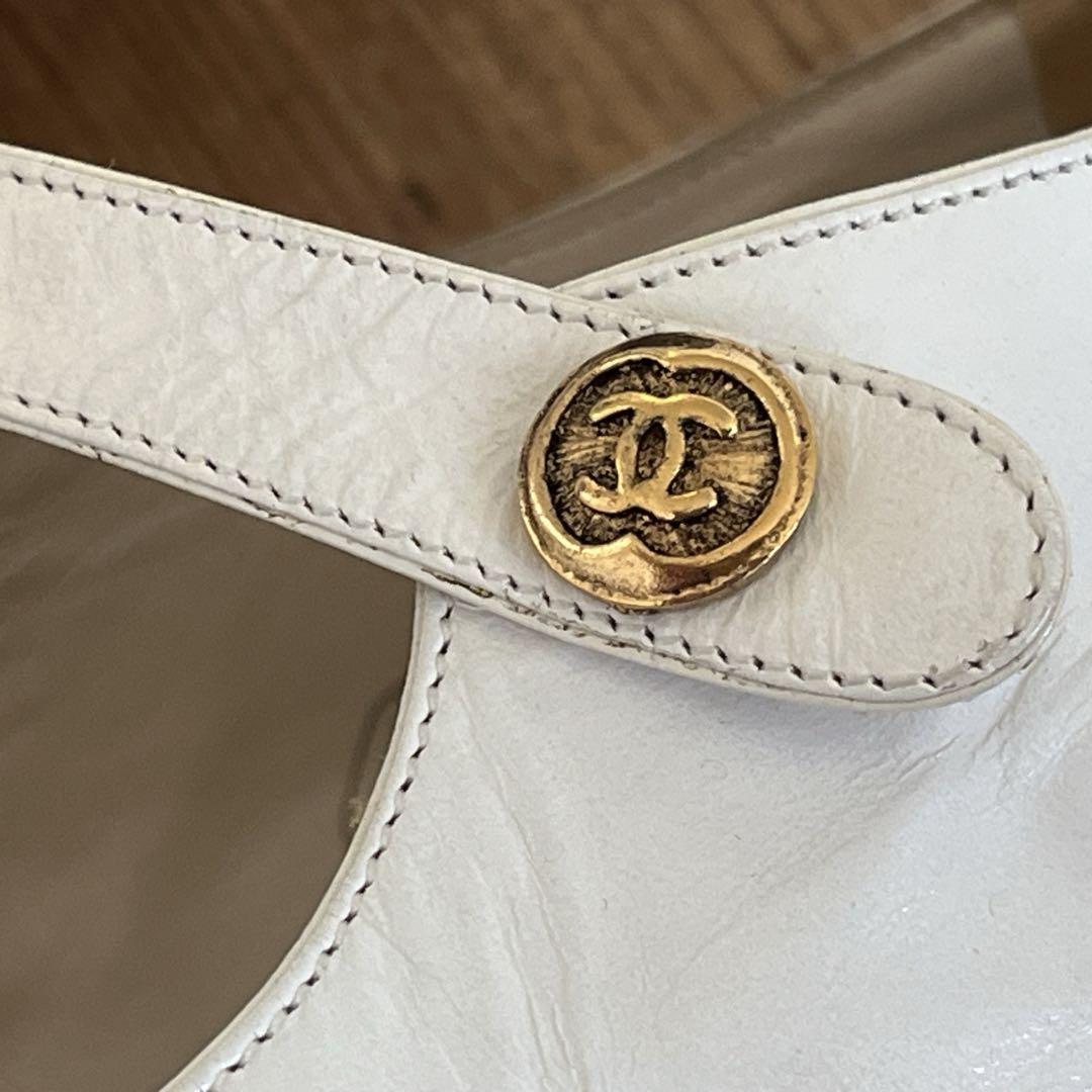 CHANEL シャネル バイカラー ストラップ パンプス ヴィンテージ