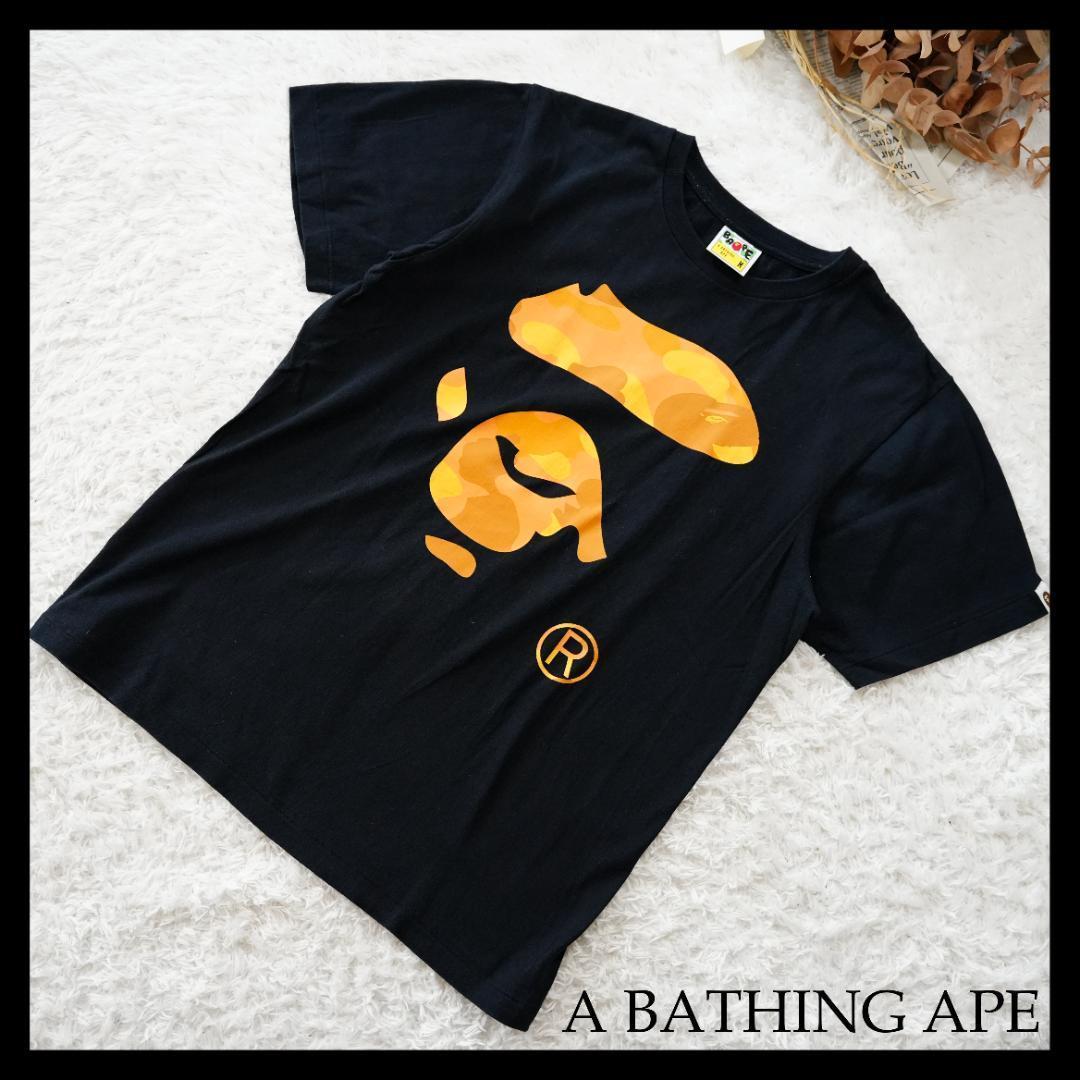 【極美品】A BATHING APE　ベイプカモ　ロゴプリント半袖Tシャツ　M