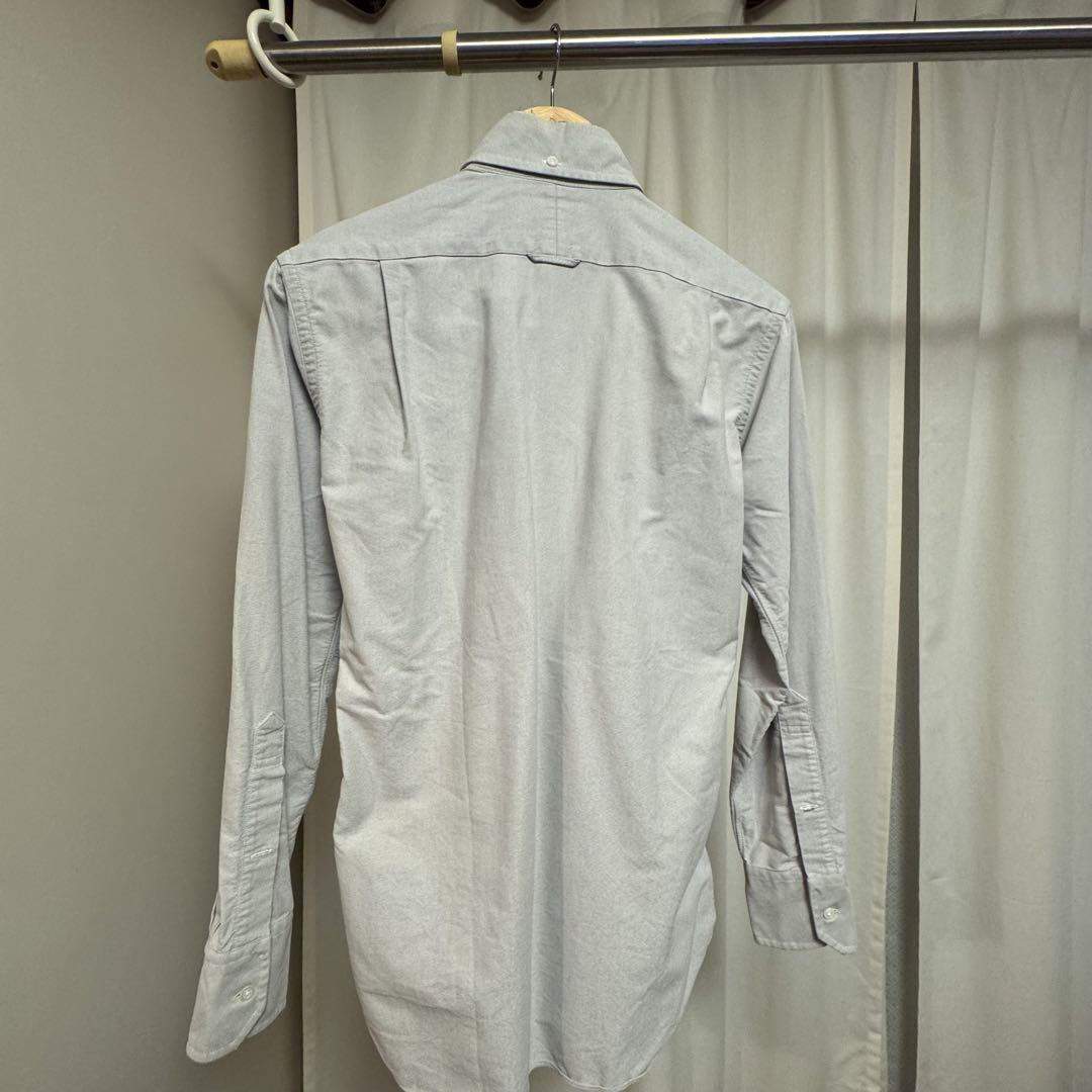 THOM BROWNE グレー ボタンダウン長袖シャツ トムブラウン オックス
