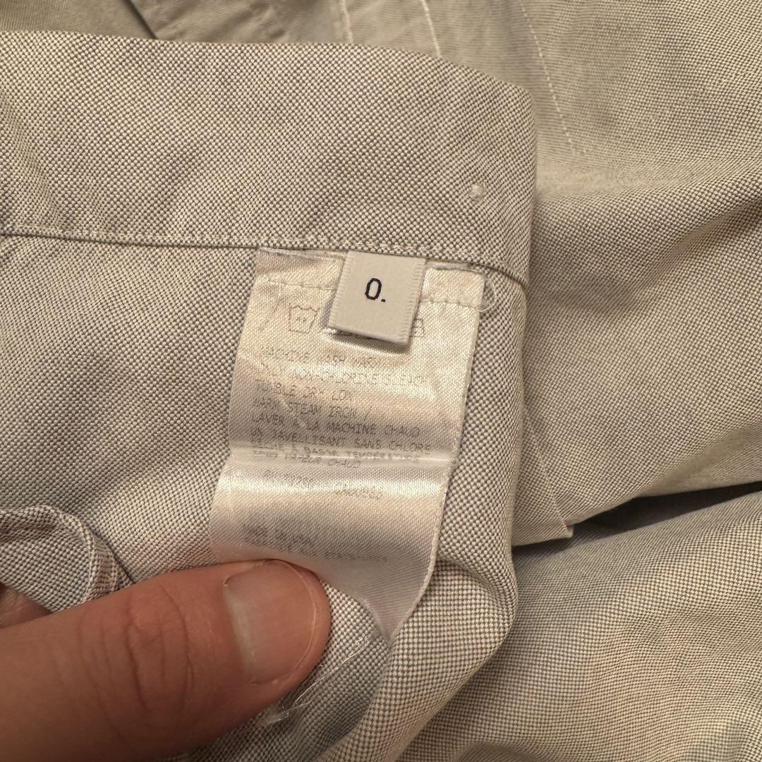 THOM BROWNE グレー ボタンダウン長袖シャツ トムブラウン オックス