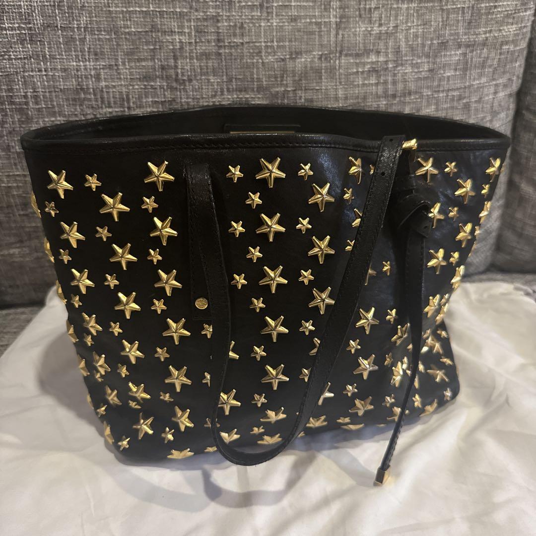一点のみ！通勤に◎＜JIMMY CHOO＞レザートートバッグ/ブラック 中古・古着通販】JIMMY CHOO (ジミーチュウ) レザートートバッグ