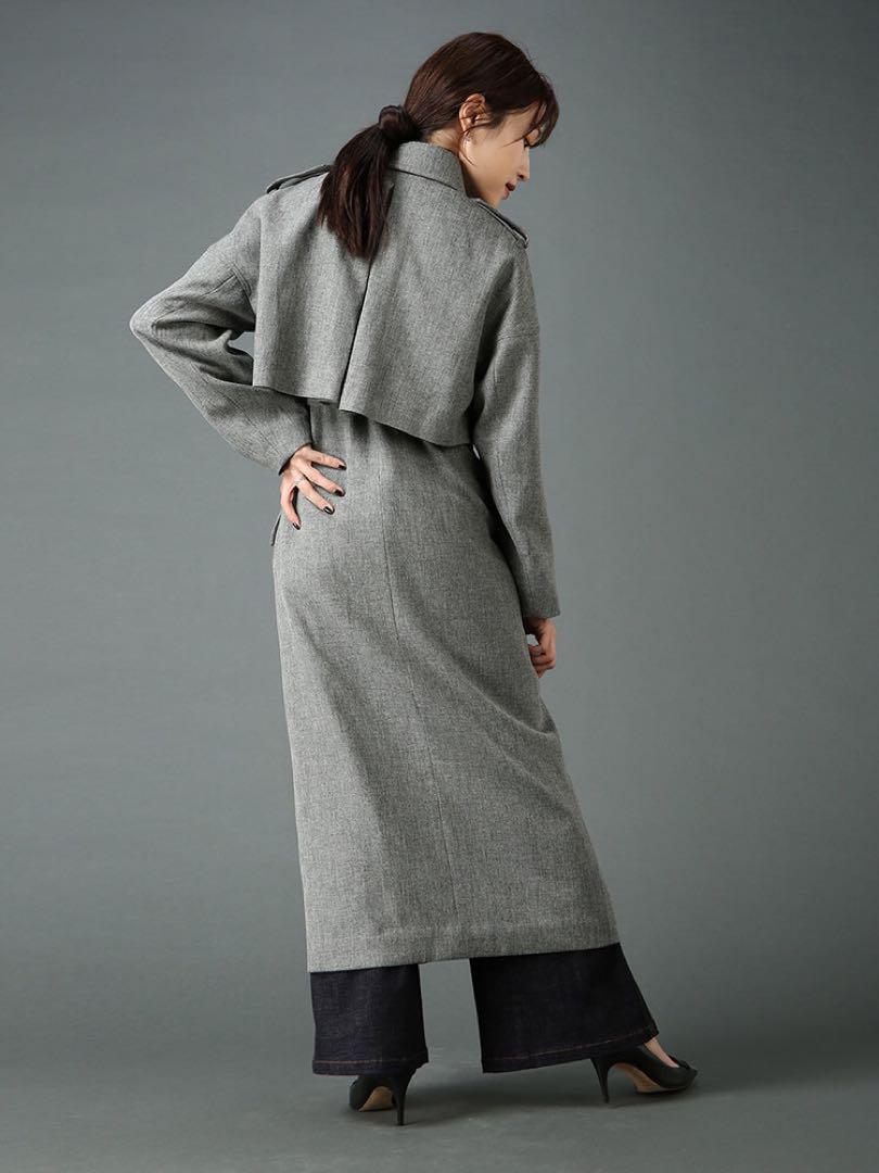 【新品未使用】L'Or ロル　3way Trench Coat グレー